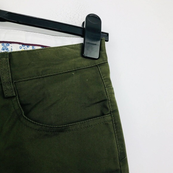 TR Premium Men's 30 Pants Green Slim Fit Cotton Satin Straight Flaw DA20 - Picture 2 of 6